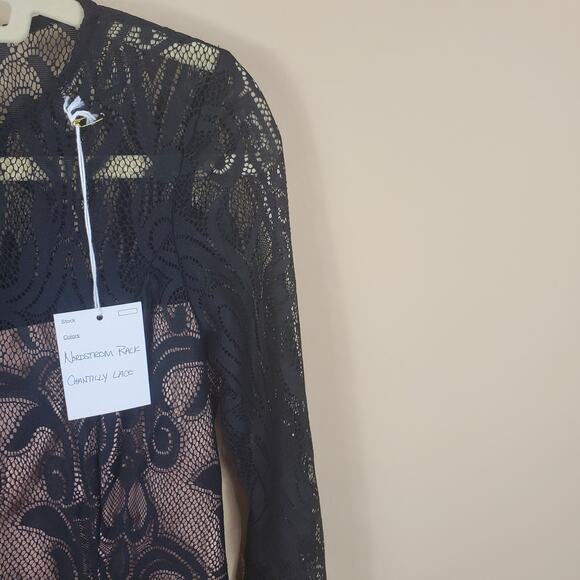 Adrianna Papell Black Lace Sheath Dress Women's Size 6 - Picture 8 of 12